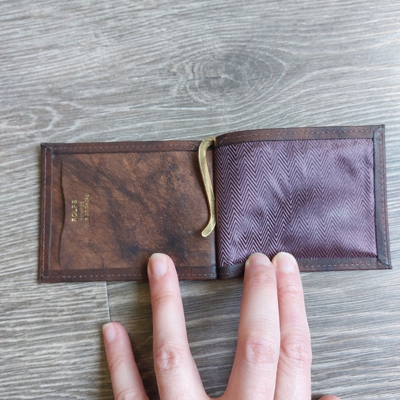 Rolfs slim cowhide wallet money clip. Very sleek and modern. - Picture 2 of 4